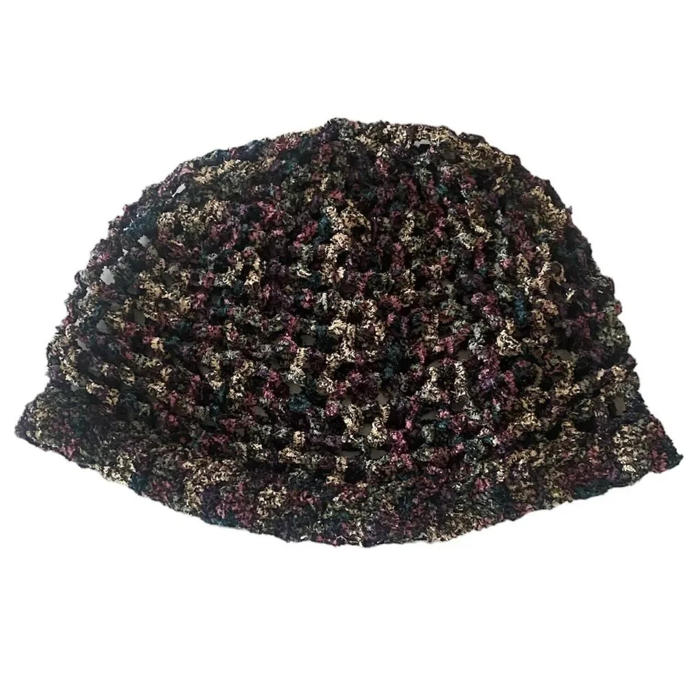 Handmade Crochet Hat Women's Knitted Beanie Soft & Stretchy Boho Winter Spring - Picture 1 of 3